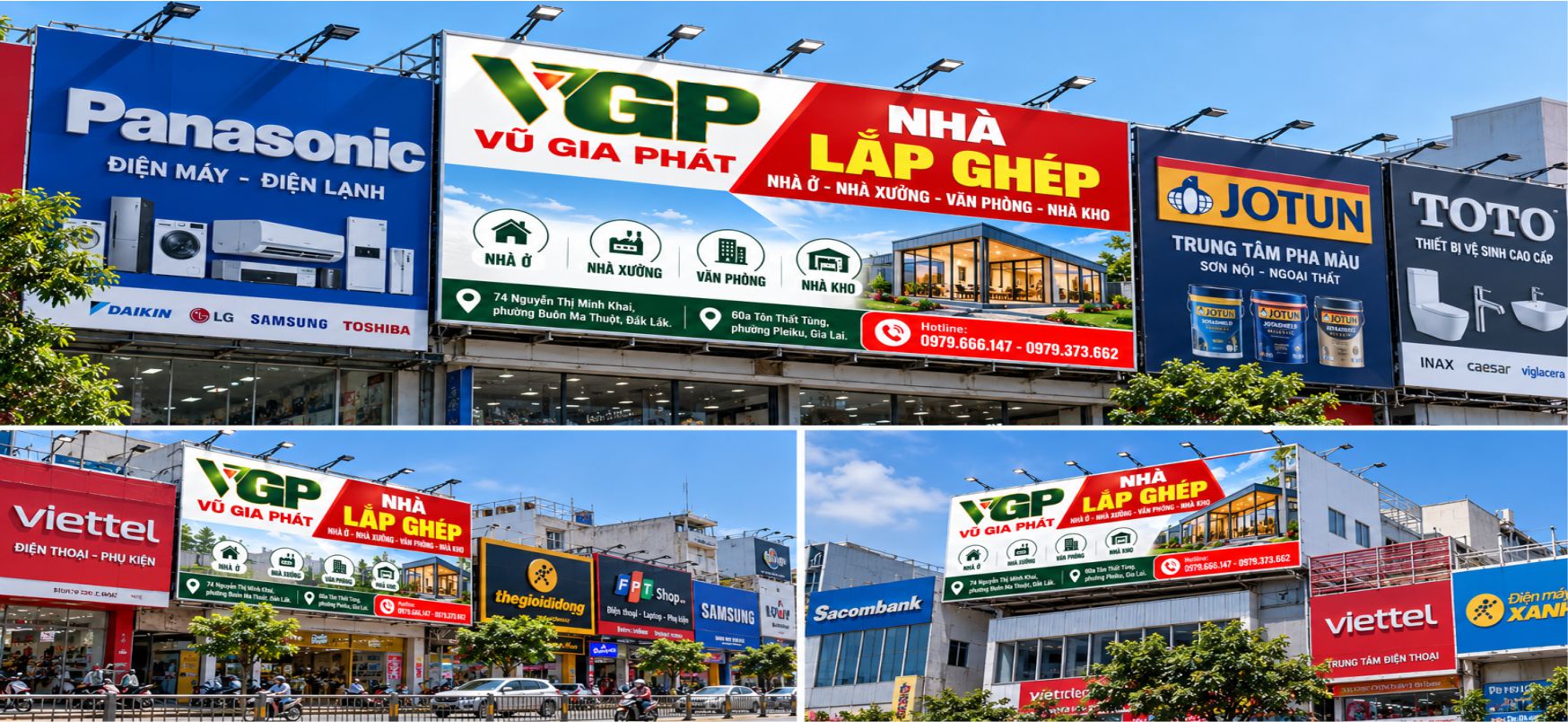 Những mẫu bảng hiệu pano ngoài trời đẹp tại Gia Lai