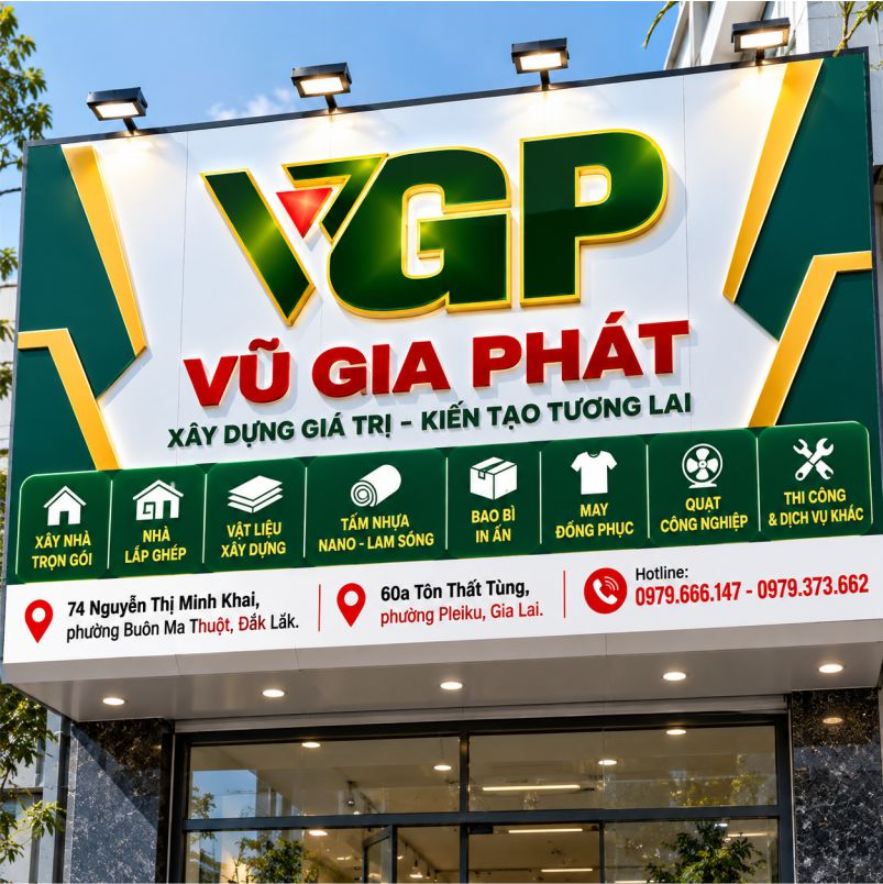 Thi công bảng hiệu bằng alu tại Gia Lai