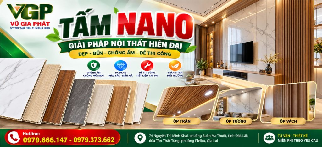 Nhà phân phối tấm nhựa nano tại Gia Lai