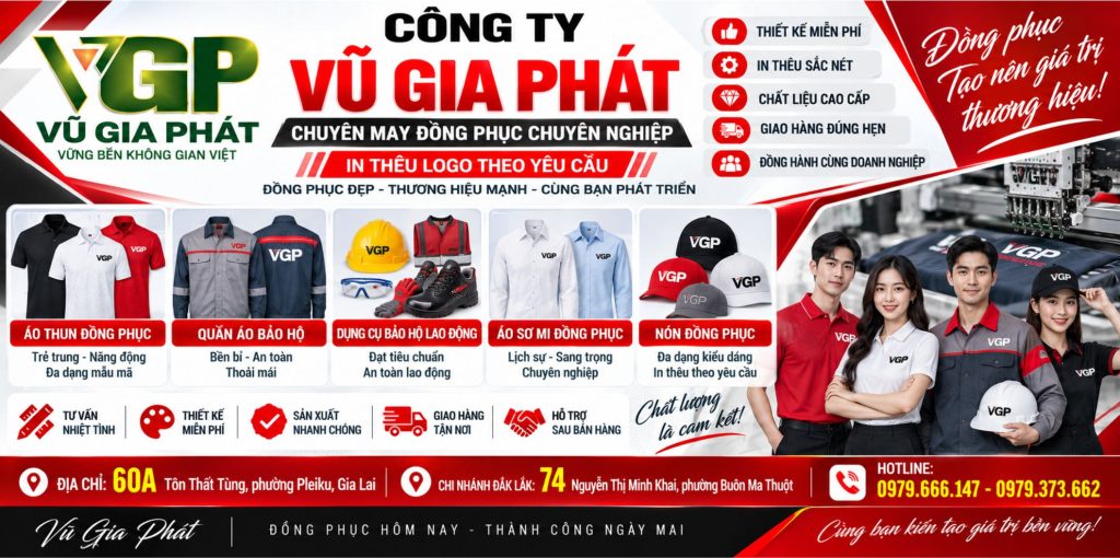 Công ty may đồng phục ở Pleiku Gia Lai