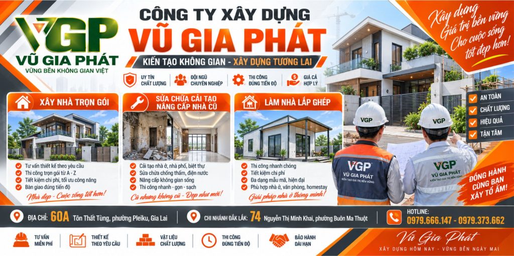 Công ty xây dựng ở Pleiku Gia Lai