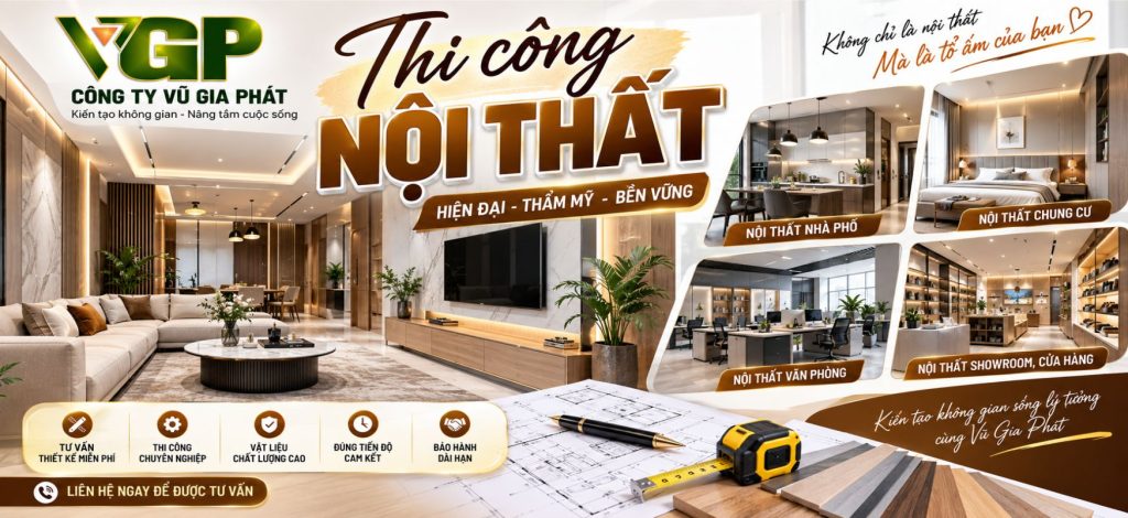 Đơn vị thi công nội thất tại khu vực Gia Lai
