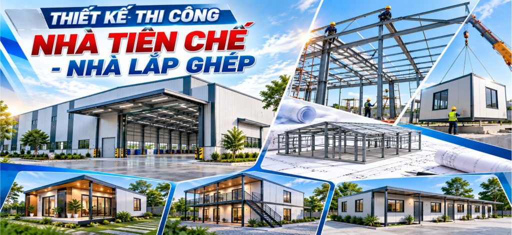 Đơn vị thiết kế thi công nhà tiền chế - nhà lắp ghép tại khu vực Gia Lai
